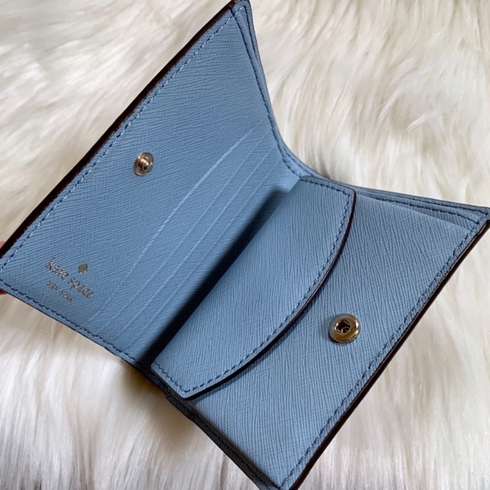 Kate Spade Small Bifold Eva Embroidered Wallet - Picture 7 of 8